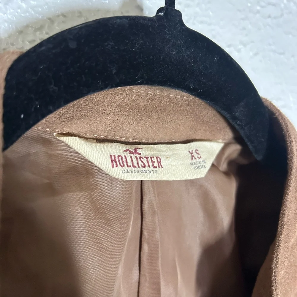 Hollister Brown Suede Moto Jacket - Picture 2 of 4